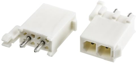 Teensy TE Connectivity Mini-Universal Mate-N-Lok - Regleta de clavijas (recta, 2 pines, cuadrícula 4,14 mm, conexión de soldadura, 9,5 A, 5 unidades)
