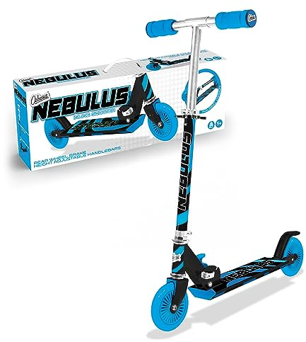 Ozbozz Nebulus Scooter – Noir et Bleu – Finition chromée