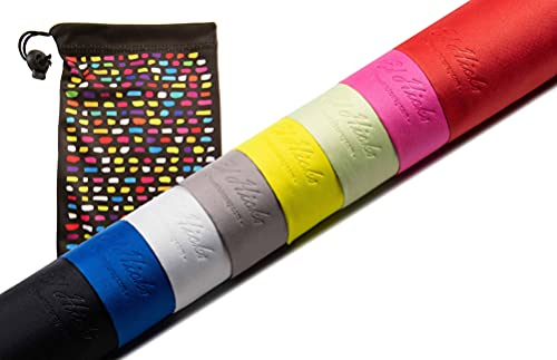 8* ED HICKS Prima Toallitas e Paños de Microfibra — 18 x 18cm — para la Limpieza de los Gafas, Lentes, Pantallas portátil, Tabletas y Móviles | Limpieza sin Químicos | Lavables | Bolsa