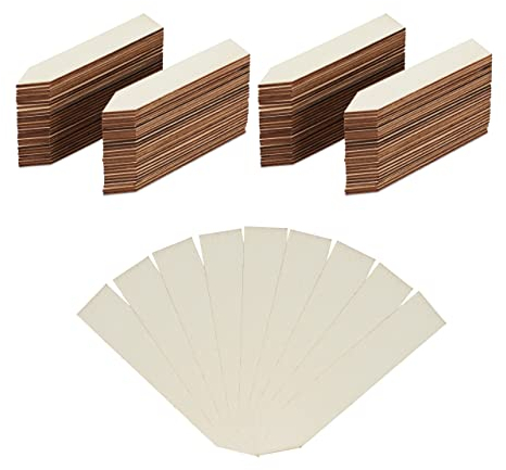 Relaxdays Bastoncini per Piante, Set da 60, Etichetta, Iscrivibili, Erbe Aromatiche, L: 10,5 cm, in Legno, Naturale