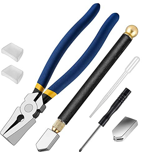 Herramienta de Corte de Vidrio,MoreChioce Cortador de Vidrio Profesional Cortador de Vidrio de Metal para Cortar Espesor 2mm-20mm Espejo de Vidrio y Azulejos de Cerámica