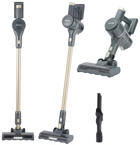 Beldray Airapid Aspirateur Balai Sans Fil 22.2V, Aspirateur Puissant avec Brosse LED Motorisée, Support Mural et Filtre HEPA, Réservoir 500ml, Accessoires Multi-Fonctions