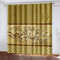 Skcess Curtains, Curtains for Bedroom Beige Weiß Lilie Vorhang Polyester Gardinen 2er Set 137x274cm(WxH)
