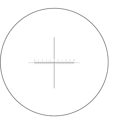 Mikroskop okulärt mikroskop DIV mikrometer 0,1 mm korshår X-kalibrering = 10 mm linjal skala mätning okulär mikrometer (diameter 25 mm)