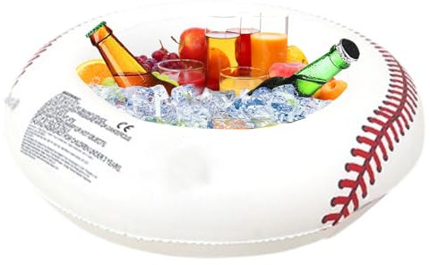 Gupcaqosjw Enfriador de Bebidas Inflable | con diseño de Bola con Soporte portátil para Bebidas, función de refrigeración para Cerveza y Bebidas con Gran Capacidad como Caja de Hielo en Fiestas