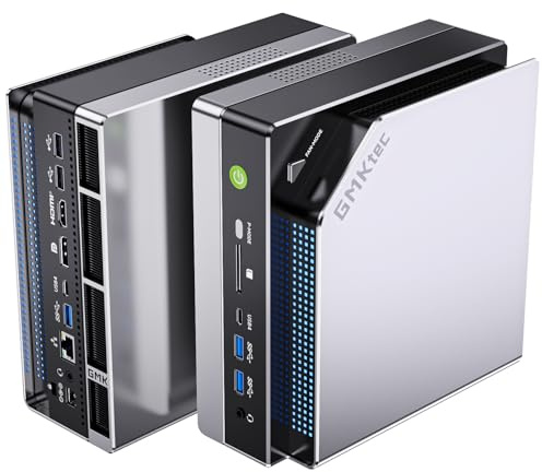GMKtec EVO-X2 AI Mini-PC AMD Ryzen AI Max+ 395 (bis zu 5,1GHz) Mini Gaming PC, 128GB LPDDR5X 8000MHz (16GB*8), 2TB PCIe 4.0 SSD, 8K-Display für Vier Bildschirme, WiFi 7 & USB4, SD-Kartenleser 4.0