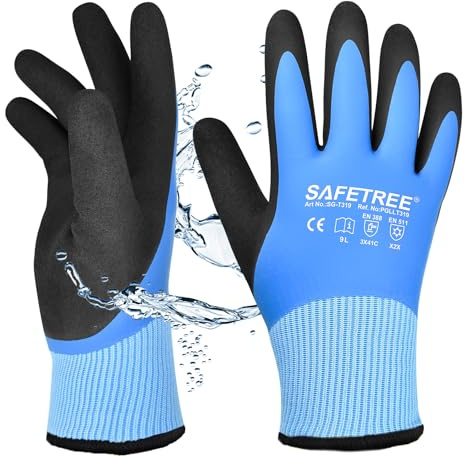 SAFETREE Guanti di sicurezza invernali: impermeabili, antiscivolo, protezione dal freddo e dal taglio – ideali per attività all'aperto, sci, magazzino frigorifero, pesca sul ghiaccio – Guanti da