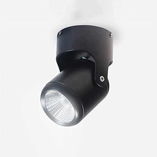 Faretto da soffitto a LED, faretto da Superficie, faretto in Alluminio antiriflesso, Lampada d'accento, luci da soffitto Regolabili per Camera da Letto, Galleria, corridoio