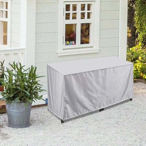 ZXBNNN Funda Mesa Exterior Impermeable, Rectangular Funda para Muebles de Jardín, Cubierta para Muebles de Jardin Tela Oxford 600D Anti Viento Anti UV Funda Protectora Mesa Exterior 120x50x100cm