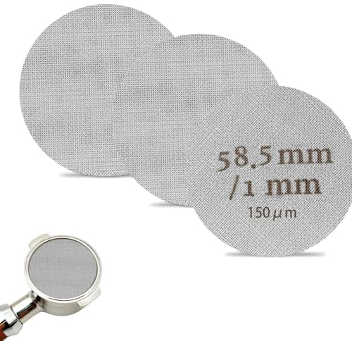 Espresso 58,5mm Puck Screen, 3 Pieza Pantalla de Disco Malla Filtro