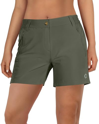 Outdoor Ventures Womens Quick Dry Shorts UPF 50+ Lightweight Hiking Shorts