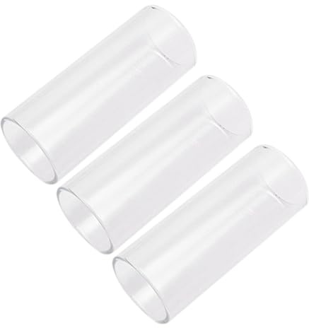YARNOW 3pcs Medium Bottleneck Glass Guitar Slides, Finger Slider for Electric, Acoustic Bass Guitars, Lightweight Musical Instrument Accessories