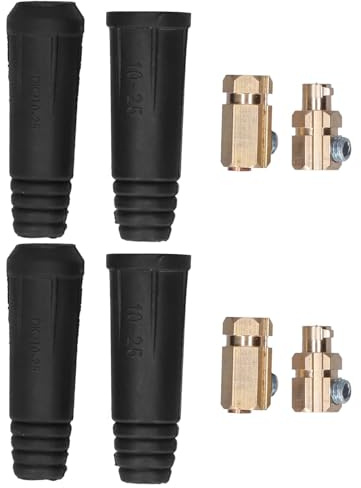 Conector de acoplamiento rápido para soldadura para cable de 10-25 mm² |Corriente nominal de 200 A, oxidación: tornillos galvanizados inhibidores |Accesorios para enchufes