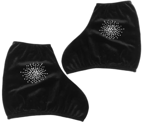 DEARMAMY Couvre-Chaussures de Skate Noir en Polyester pour Patins à Glace et Patins à roulettes, Usage Polyvalent Maintien Stable, pour Patinage Artistique en Salle