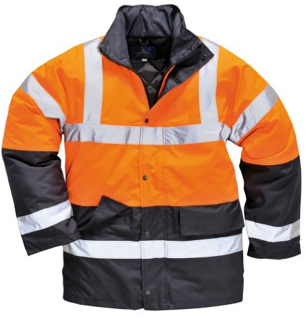 Portwest Parka HV Bicolore, Couleur: Orange, Taille: 4XL, S467ORR4XL