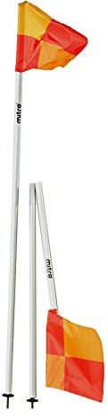 Mitre Faltbare Fußball-Eckflaggen – Set aus 4 Stück, Weiß, Einheitsgröße