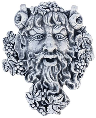 Stone and Style Väggkonsol väggrelief skogsspöke frostad väderbeständig sten trädgårdsfigur