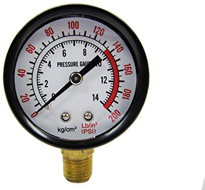 (Ship from USA) Rolair 200 PSI Air Compressor Gauge GA0250200GC Side Mount Replacement 1/4 /ITEM NO#8Y-IFW81854276343