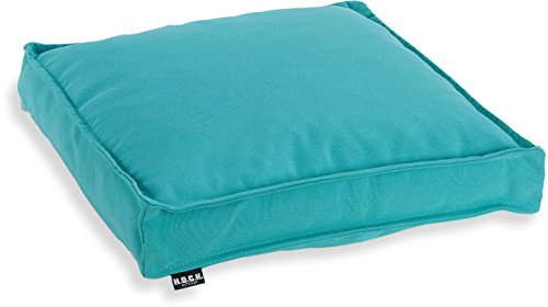H.O.C.K. Sitzkissen Outdoor Stuhlkissen Classic Uni – UV-beständig, wasserabweisend, Fleckschutz – Garten Terrasse Balkon (50x50x5cm, Türkis)