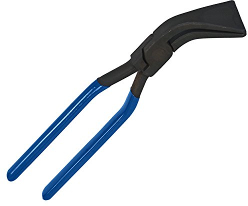 Pince coupante spéciale pour plombier, couvreur, tôle pliante, pince coudée à 45°, longueur 280 mm, bleu