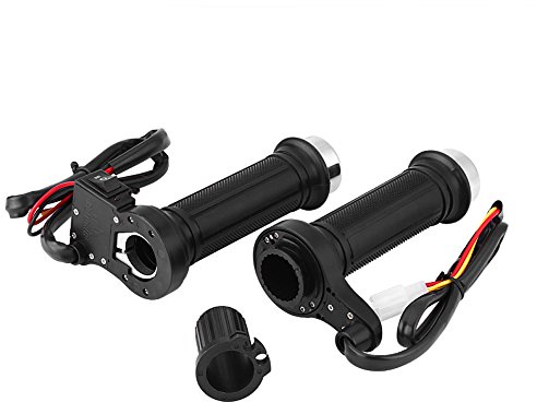 Keenso Motorrad Heizgriffe, 1 Paar 12V Motorrad 7/8 Zoll Lenker Heizgriffe Elektrische Heißluftheizung Handgriffe Lenkerwärmer mit verlängerter Anti-Trennhülse für Motorrad/Fahrrad/ATV