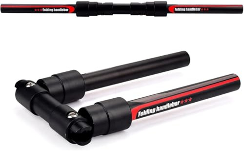 Jadeshay Guidon de Vélo Pliable, 31.8/25.4 MM Pliable à Dégagement Rapide VTT Guidon Vélo Bricolage Accessoire de Remplacement