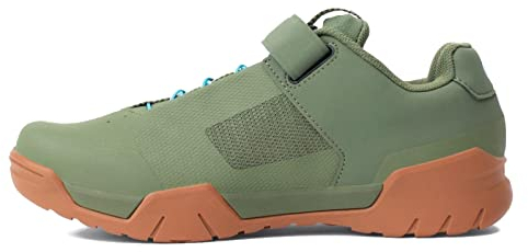 Crankbrothers Unisex Mallet-e Speed Lace Fahrradschuhe, Grün/Blaues Gummi