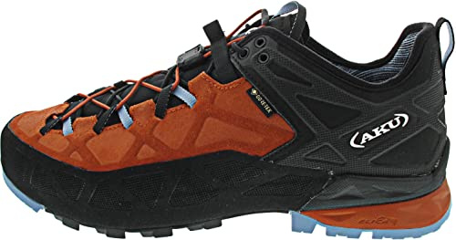 AKU Scarpa per l'avvicinamento e l'arrampicata Leggera, Le Vie Ferrate Rock DFS GTX (45, Rust)
