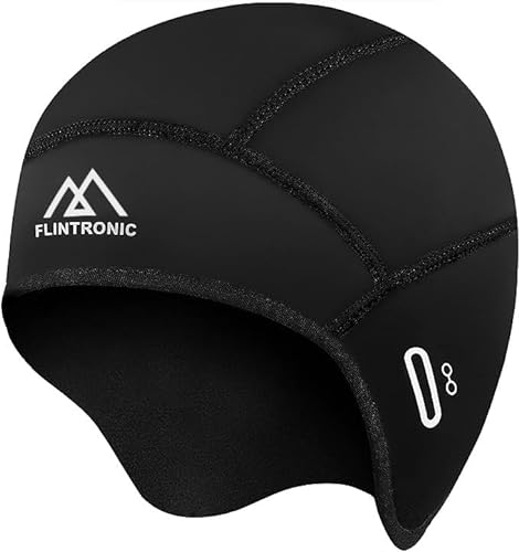 flintronic Wintermütze, Helm-Unterziehmütze, Winddicht Fahrrad Mütze, Atmungsaktive Radmütze, Warm Bike Cap, Laufmütze für Damen Herren, für Skifahren Wandern Radfahren