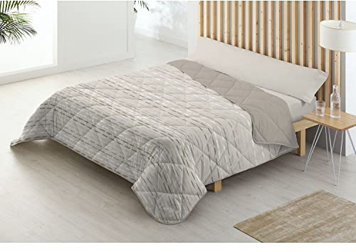 Donegal Collections - Edredon Nordico Estampado Reversible Cama 80/90 cm Dibly, Color Beige - Edredon Nordico Cama 90 - Edredón de Fibra 300 gr/m2. Ligero y Calentito, Tacto Suave y Transpirable