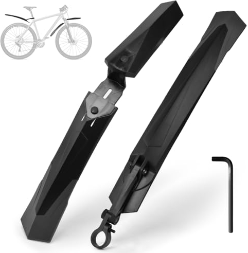 Ainiv Fahrrad Schutzblech Set, Mountainbike MTB Schutzblech für 24, 26, 27,5, 29, Universal Schutzbleche Mountainbike für Vorne und Hinten, MTB Steckschutzblech Abnehmbar Spritzschutz