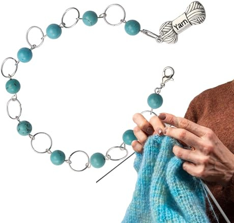 Catena contagiri per lavorare a maglia, con contatore di file all'uncinetto, per lavori a maglia e uncinetto, pratici per lavorare a maglia e uncinetto