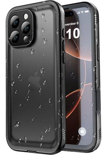 SPORTLINK Cover per iPhone 16 Pro Max Impermeabile - 360 Gradi Full Body Armor Militare Protettiva Case [IP68 Waterproof] [Controllo Telecamera] Custodia Subacquea con Fotocamera/Schermo Protezione