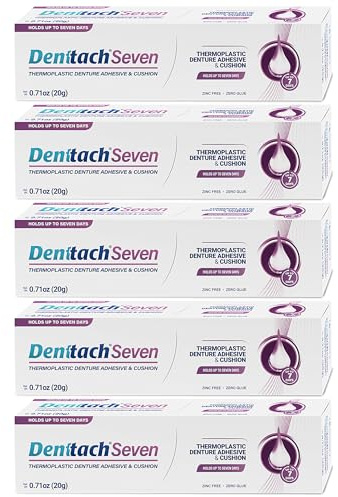 Adhesivo para prótesis dental, adhesivo termoplástico para prótesis, cojín y revestimiento, agarre cómodo y seguro para prótesis dentales hasta 7 días, sin pegamento, sin zinc, revestimiento de