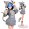 Re-m Figure, Re Zero Figura,Starting Life in Another World,Re-m Anime Figure Decor Cartoon Model Toy, Modello di Anime Personaggio In piedi Modello Home Desktop Decoration per Bambino Regali,8.2 Inch