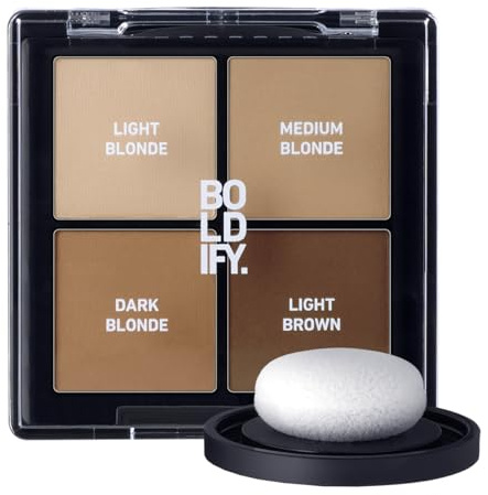 BOLDIFY Hairline Powder Color Sample Kit - Root Touch Up Hair Color for Gray Coverage - Bald Spot Concealing Hair Powder for Women & Men - 24-Hour Stain-Proof - Darker Blondes
