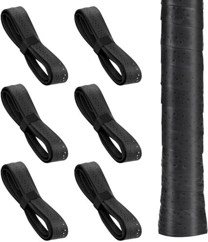 JIYIN 6 Stück Griffband Tennisschläger, Griffband Badmintonschläger Tennis Griffband Rutschfestes Tennisband für Schläger Federballschläger Squash Schläger