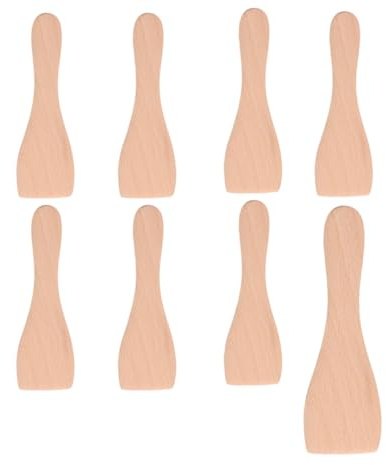 SOS Accessoire Pelle en bois pour poêlon x96 Spatule raclette en hêtre naturel, accessoire compatible SEB, Tefal et autres, idéale pour raclette, gril et wok (8) Rac