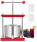 VEVOR Obstweinpresse Apfelpresse (3 L) mit 2 Edelstahlfässer, manueller Entsafter, Apfelweinpresse Apfelpresse Traubenpresse Olivenölpresse Handpresse Saftpresse mit T-Griff für Küche