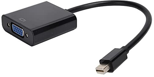 Adaptateur Mini -VGA de la Haute Résolution Affichage - Port -Signal Source Reception Converter pour Ordinateur Monitore Projecteurs Black Abscolor 1 Pack Monitor