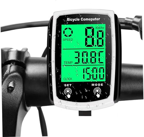NIDONE Velocómetro de Bicicleta Ciclo Impermeable para la computadora de Bicicleta con la luz de Fondo LCD Velocador GPS inalámbrico para la computadora para la Carretera MTB, Cycle Computer
