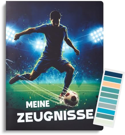 BBTO Zeugnismappe A4 mit 30 Klarsichthüllen, Fußball