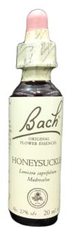 Bach - Flor de Bach Honeysuckle, Complemento Alimenticio, con Extracto de Flores de Madreselva, Uva de Alc 27% Vol, Ayuda a Gestionar las Emociones Cuando Se Quiere Vivir el Presente - 20 ml