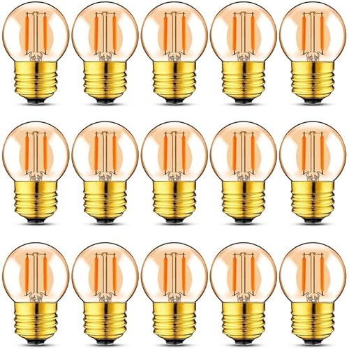 Genixgreen Bombilla E27 G40 LED Filamento 2W Equivalente a 20W 2200K