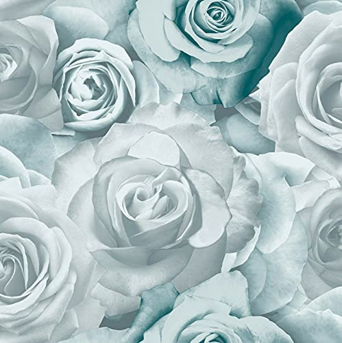 Exclusive Glamour Wallpaper Floral Flower Rose Pink Grey Lilac Blush Silver Soft Light 3D (Aqua AL1004)