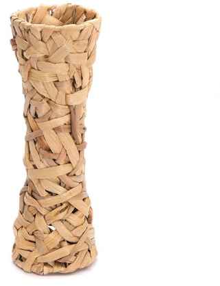 CREEDWOOD Vaso Malida | Giacinto dacqua, 40 cm | Vaso Naturale Deco, Vaso da appoggio, Vaso da Soggiorno Boho, fioriera secca, Vaso Intrecciato