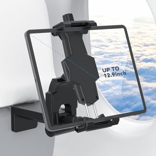 KDD Tablet Halterung Flugzeug Auto, Universal Handyhalterung Flugzeug & Tablet Halterung Auto Kopfstütze, Tragbarer & Verstellbarer Schreibtisch Handyhalterung Reise Gadgets für iPad E-Reader Switch