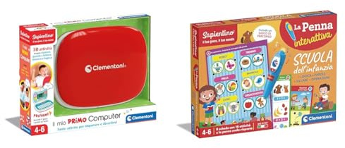 Clementoni Sapientino - Il Mio Primo Laptop - Computer Educativo Interattivo (versione in italiano) & Sapientino-Scuola Dell'Infanzia-Parole, Logica E Prime Operazioni-Quiz