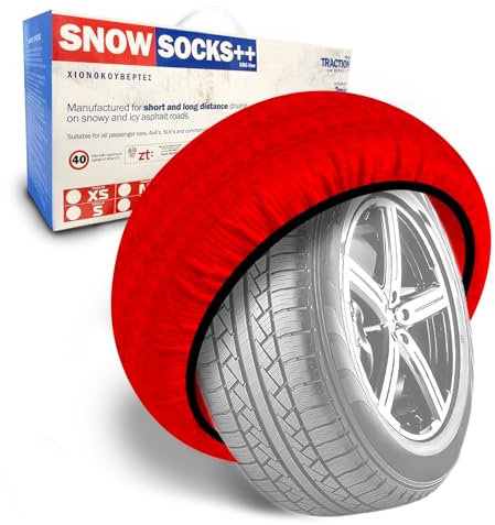 MRWiZMS Approved Snow Socks, Set of 2 Snow Socks, 6 Sizes (L)