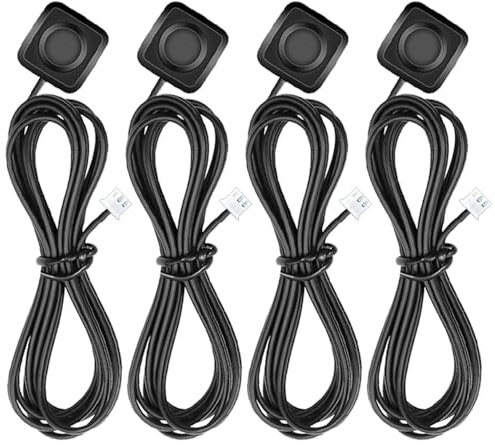 Gebildet 4st Momentary Push Button Switch with PH2.0mm 3pin Connector, ON/Off Horn-knappar, 0.5A ytmonterade miniomkopplare för 12V-24V bilhorn, industriell kontroll, elektronikexperiment